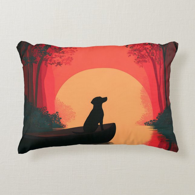 Almofada Decorativa Cachorro Negro Labrador Mínimo (Frente)