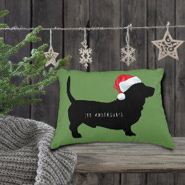 Almofada Decorativa Cachorro-quente de Natal Chapéu de Papai Noel Mono