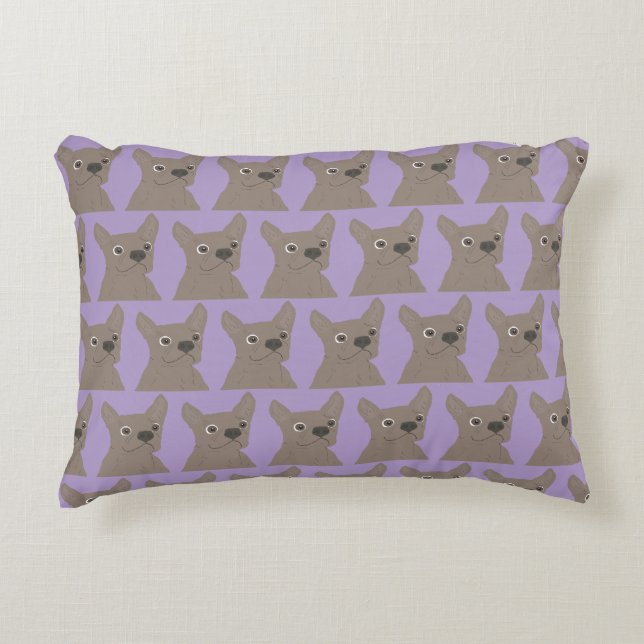Almofada Decorativa Cachorro Roxo Pálido (Frente)