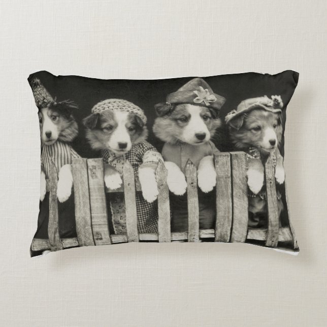 Almofada Decorativa Cachorros no Cercado (Frente)