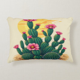 Almofada Decorativa Cactus com Flores
