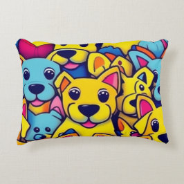 Almofada Decorativa Cães amarelos, cães felizes