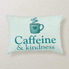 Almofada Decorativa Café & Gentileza Azul Turquesa Café Verde Claro