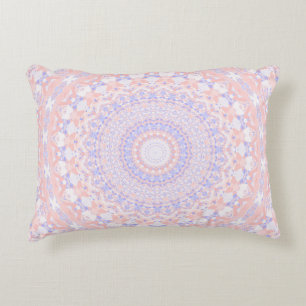 Almofada Decorativa Caleidoscópio cor-de-rosa, branco e azul
