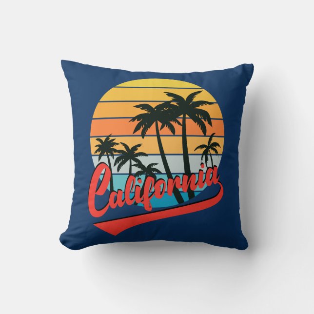 Almofada Decorativa California Retro Sunset (Frente)