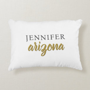 Almofada Decorativa Caligrafia Elegante Simples Adicionar Nome Próprio