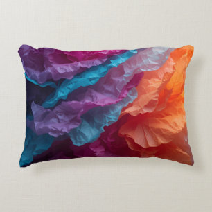 Almofada Decorativa Camadas de Papel de Seda Abstrato Luminoso