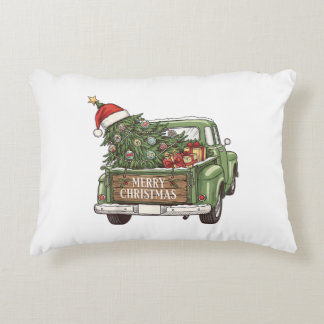 Almofada Decorativa Caminhão de Natal Vintage Feliz Natal Homens Mulhe