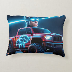 Almofada Decorativa Caminhão Monstro Herói Cyberpunk