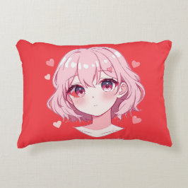 Almofada Decorativa Camiseta Kawaii Anime Menina Dia dos Namorados