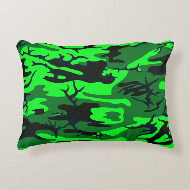 Almofada Decorativa Camo verde estrangeiro (Frente)