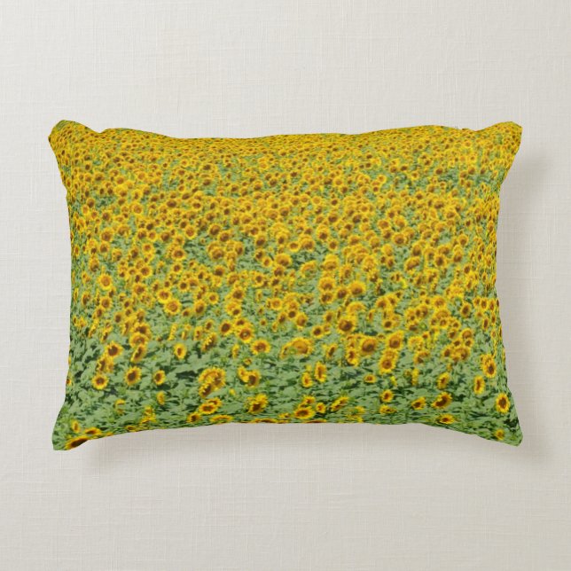 Almofada Decorativa Campo amarelo do girassol (Frente)