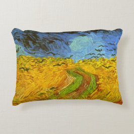 Almofada Decorativa Campo de Trigo com Corvos de Vincent van Gogh