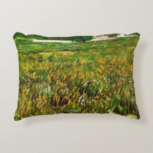 Almofada Decorativa Campo de Trigo em Auvers por Vincent van Gogh