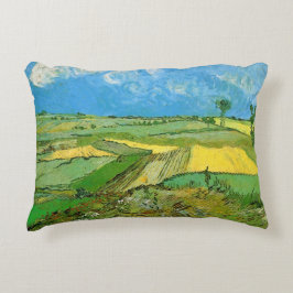 Almofada Decorativa Campos de Trigo de Van Gogh em Auvers Sob o Céu Nu
