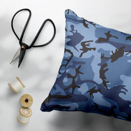 Almofada Decorativa Camuflagem Azul marinho, Militar, Exército