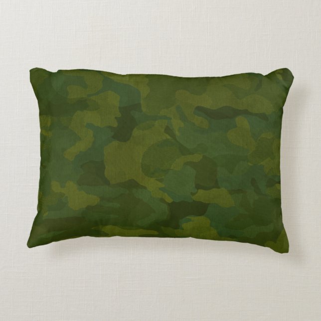 Almofada Decorativa Camuflagem Militar Clássica (Verso)