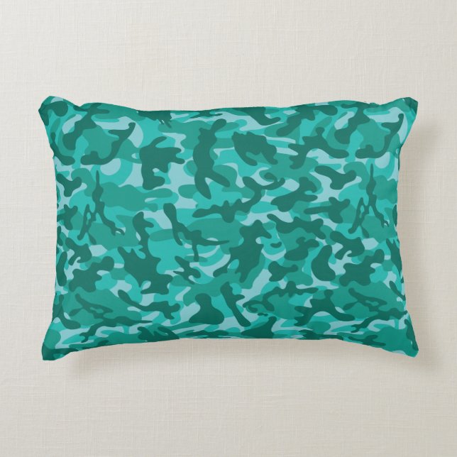 Almofada Decorativa Camuflagem Persa Azul (Frente)