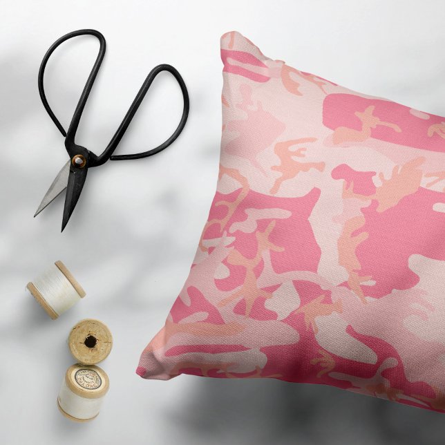 Almofada Decorativa Camuflagem Rosa, Militar, Exército (Criador carregado)