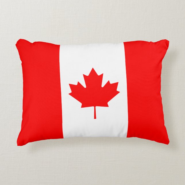 Almofada Decorativa canadense Flag of Canada Maple Leaf (Frente)