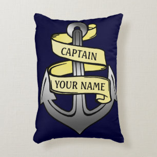 Almofada Decorativa Capitão de navio customizável sua âncora conhec