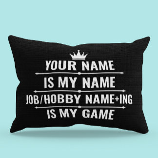 Almofada Decorativa Cargo Engraçado Personalizado e Nome do Hobby