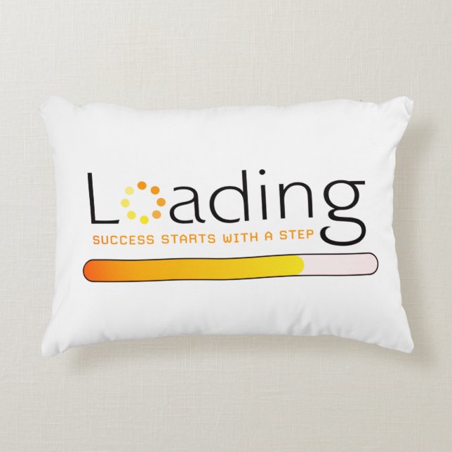 Almofada Decorativa Carregamento - O sucesso começa com uma etapa (Frente)