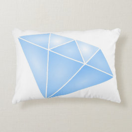 Almofada Decorativa Carrinho de Diamante Azul brilhante