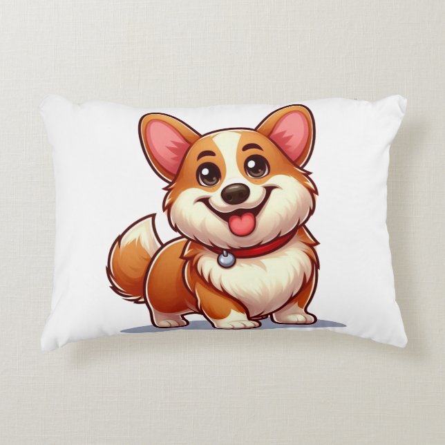Almofada Decorativa Cartoon Corgi (Frente)