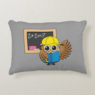 Almofada Decorativa Cartoon de Coruja de Estudantes da Escola Bela