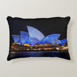 Almofada Decorativa Casa da Ópera de Sydney à Noite na Austrália