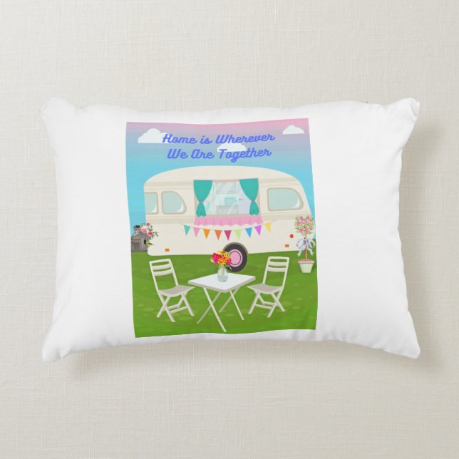 Almofada Decorativa Casa é onde quer que estejamos juntos (Frente)