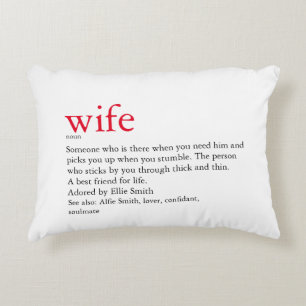 Almofada Decorativa Casamento/Aniversário por definição de esposa do m