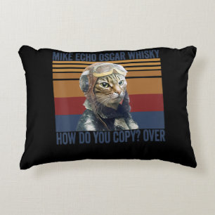 Almofada Decorativa Cat Pilot Mike Echo Oscar Whisky Costume Gift