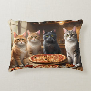 Almofada Decorativa Cat Pizza Night,