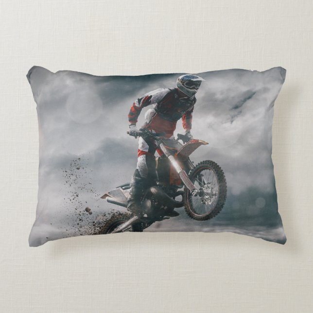 Almofada Decorativa Cavaleiro-da-motocross (Frente)