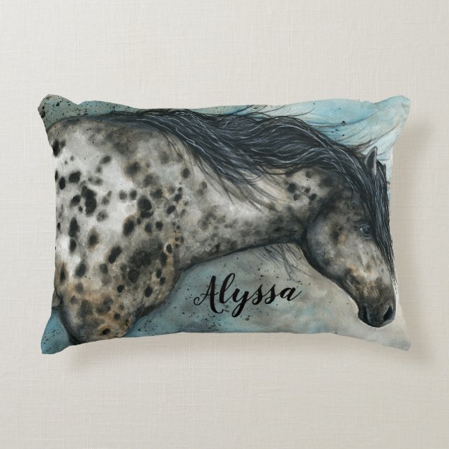 Almofada Decorativa Cavalo Appaloosa por Travesseiro de Nome Personali (Frente)