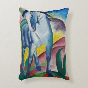 Almofada Decorativa Cavalo Azul por Franz Marc, Arte Fino Vintage