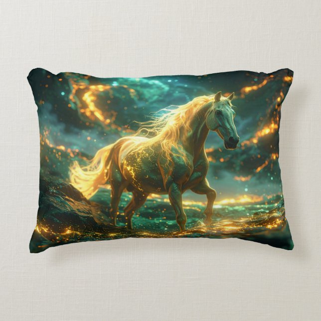 ALMOFADA DECORATIVA CAVALO DE FOGO - ZODÍACO CHINÊS -  (Frente)