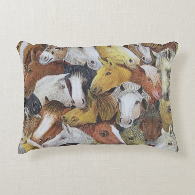 Almofada Decorativa Cavalos dos cavalos (Frente)