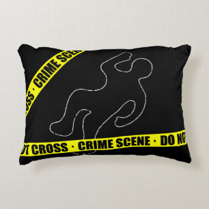 Almofada Decorativa Cena de Crime Engraçado