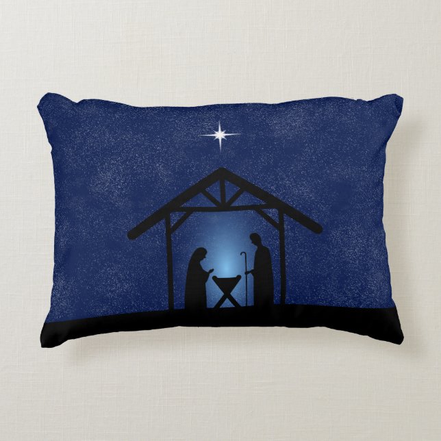 Almofada Decorativa Cena de Natal Religiosa (Frente)