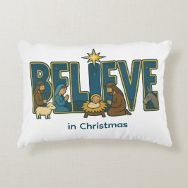 Almofada Decorativa Cenar de Natal acredite 
