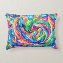 Almofada Decorativa Cenário de Sonho de Golfinho Vibrante – Boho Psico