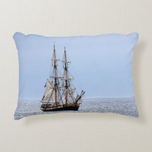 Almofada Decorativa Céu Azul de Barcos de Pesca Náuticos