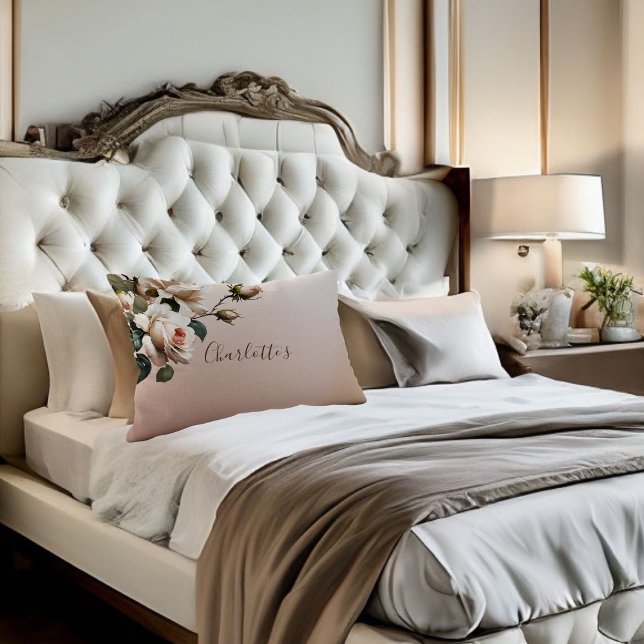 Almofada Decorativa Chá de Noiva Rosa Bege Luxuoso (bridal shower pillow)