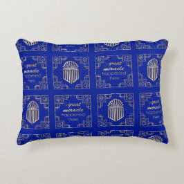 Almofada Decorativa Chanukah/Hanukkah Art Deco Dourados Dreidels