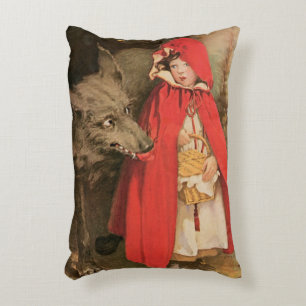 Almofada Decorativa Chapeuzinho Vermelho e o Lobo Mau Vintage