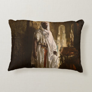 Almofada Decorativa Chefe Mourisco Pintura de Arte Africana Retrato