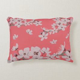 Almofada Decorativa Cherry Blossoms Flores Flutuantes Travesseiro de D